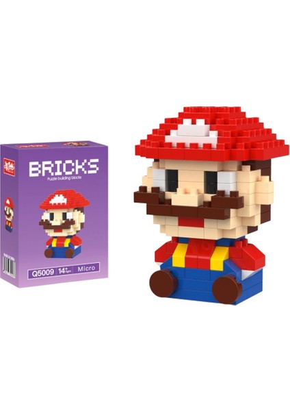 Mario Yapı Blokları – Retro Oyun Karakteri Mini Blok Seti | Koleksiyon & Hediye