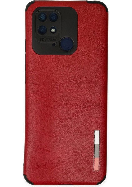 Newface Xiaomi Redmi 10C Kılıf Loop Deri Silikon - Kırmızı