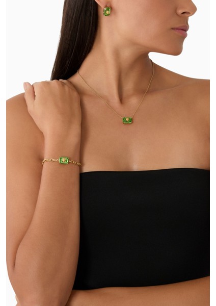 Kristal ve Yarı Değerli Turmalin Bronz Kolye