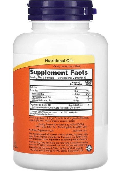 Flax Oil, 1,000 Mg, 100 Softgels fiyatları