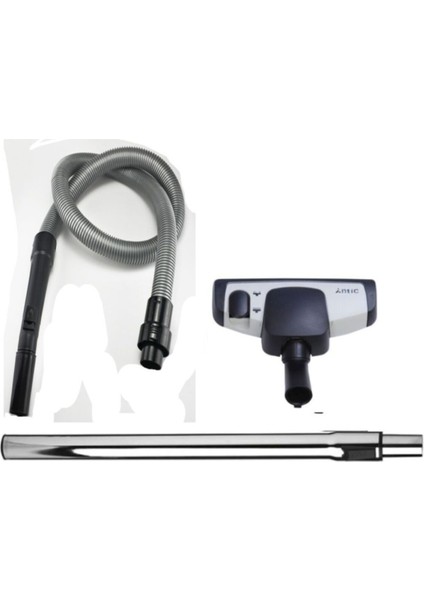 Teleskop Hortum Emici Başlıkları 3'lü Set Siyah li Amaçlı Kullanım