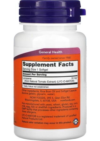 Lycopene 10 Mg 60 Kapsül fiyatları
