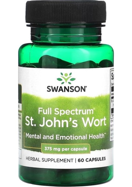 Full Spektrumlu St. John's Wort, 375 Mg, 60 Kapsül