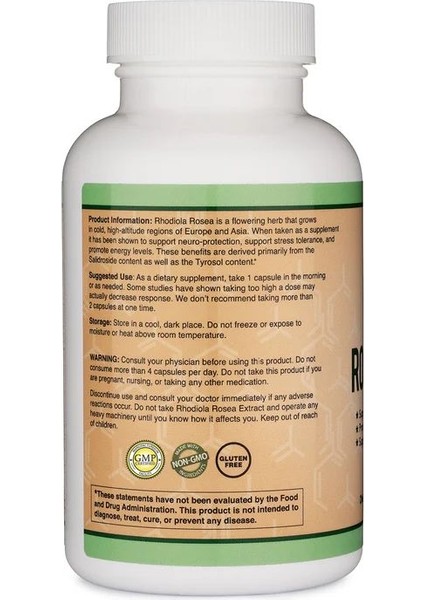 Rhodiola Rosea Extract 500 Mg 120 Kapsül fırsatları