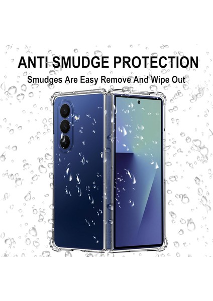 Samsung Galaxy Z Fold 7 Uyumlu Kılıf Köşe Korumalı Darbeye Dayanıklı Antişok Şeffaf Silikon Kapak fiyatları