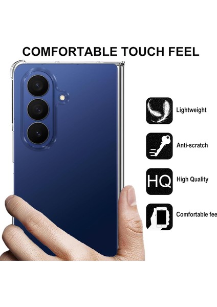 Samsung Galaxy Z Fold 7 Uyumlu Kılıf Köşe Korumalı Darbeye Dayanıklı Antişok Şeffaf Silikon Kapak modelleri