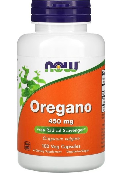Oregano, 450 Mg, 100 Veg Capsules