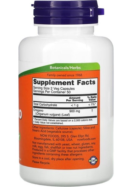 Oregano, 450 Mg, 100 Veg Capsules fiyatları