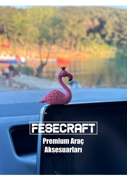 Pembe Sevimli Flamingo Araba Torpido Aksesuar Araç Içi Süslemeler fiyatları