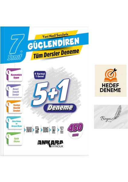 Ankara 7.sınıf Güçlendiren Tüm Dersler 5+1 Deneme Hedef Deneme