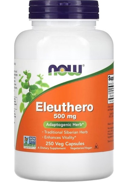 Eleuthero, 500 Mg, 250 Veg Capsules