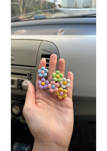 3 Adet Renkli Reçine Çiçekler Papatya Çiçeği Araba Klima Süsü Torpido Araç Aksesuar Iç Süsler fırsatları