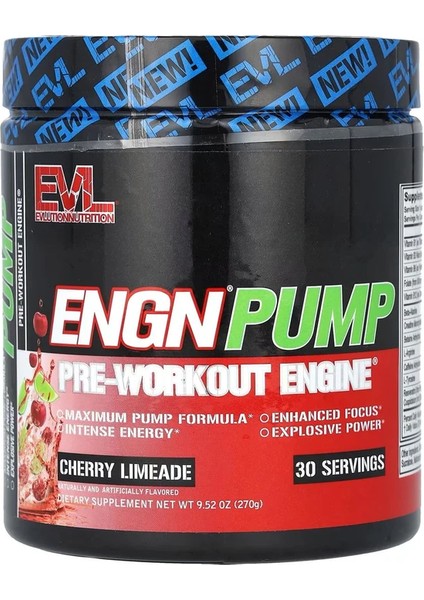 Engn Pump Pre Workout Engine Cherry Limeade 9,52 Oz (270 G)