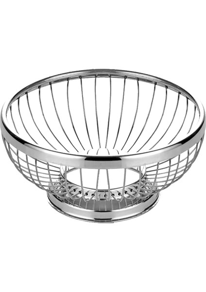 17*7 Paslanmaz Yuvarlak Ekmek Sepeti (A 021 01)