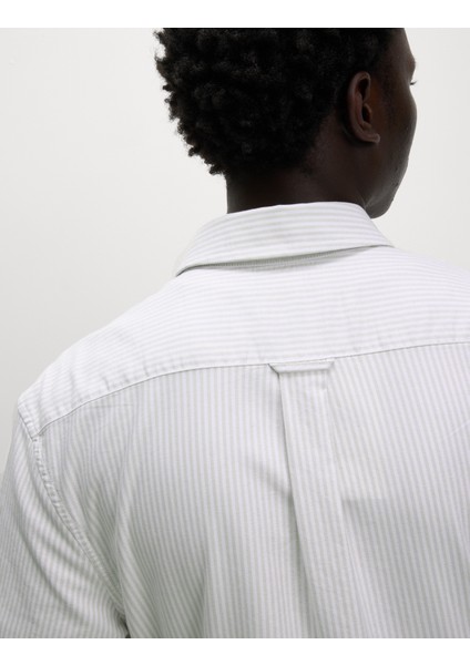 The Ultimate Saf Pamuklu Çizgili Oxford Gömlek fırsatları