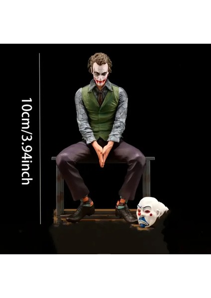 Joker Figür Araba Torpido Aksesuarı Oturan Maskeli Joker Model Ev Dekorasyon Oyuncak Hediyelik Eşya