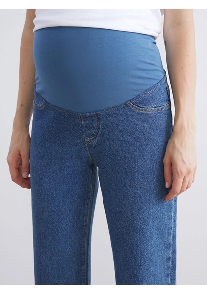 Karın Panelli Straight Fit Hamile Jean Pantolon (W5) modelleri