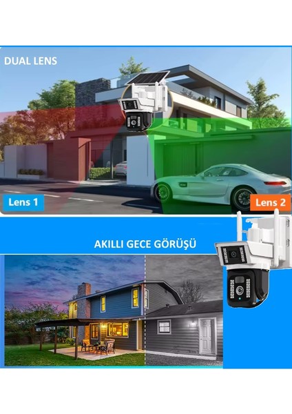Ultimate RX33 10MP (5+5) 2 Kameralı UltraHD Wİ-Fİ Güneş Enerjili Akıllı Güvenlik Kamerası fiyatları