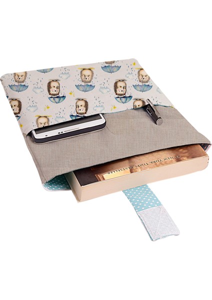 Desenli Yıkanabilir Cepli Kitap Kılıfı 20 x 25 cm Çok Amaçlı Çanta Book Cover fiyatları