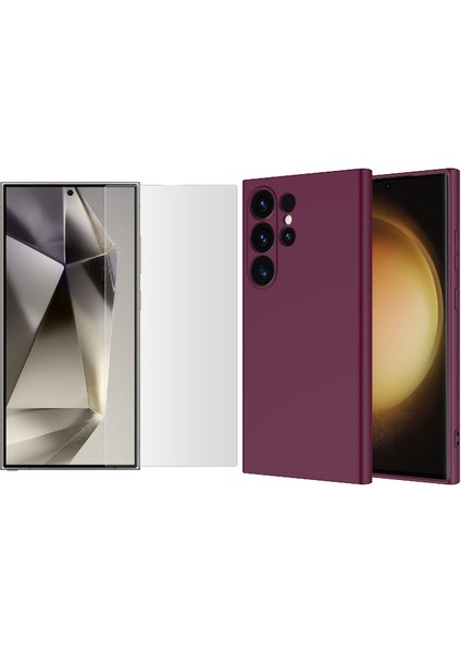 Samsung Galaxy S24 Ultra Uyumlu Kılıf Vendas Mara Lansman Kapak + Nano Ekran Koruyucu