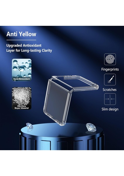 Samsung Galaxy Z Flip 7 Kılıf Köşe Korumalı Darbeye Dayanıklı Antişok Şeffaf Silikon Kapak + Ekran Koruyucu Cam Set 2in1 fiyatları