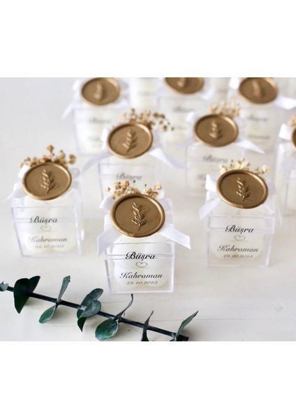 25 Adet Mika Kutulu Bubble Mum Söz Nişan Nikah Düğün Kına Hediyelik