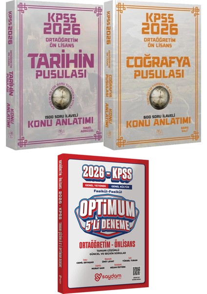 2026 Kpss Ortaöğretim Ön Lisans Tarihin Coğrafya Pusulası Konu - Optimum 5 Deneme