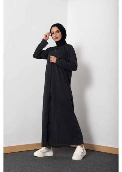 Tek Parça Fermualı Düz Renk Kadın Namaz Elbisesi Ferace indirimleri