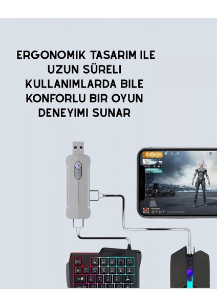 5in1 Bt5.3 Mobil Oyun Kiti Klavye Mouse Dönüştürücü Seti modelleri