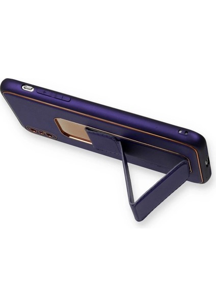 Newface iPhone Xs Max Kılıf Coco Deri Standlı Kapak - Mor modelleri