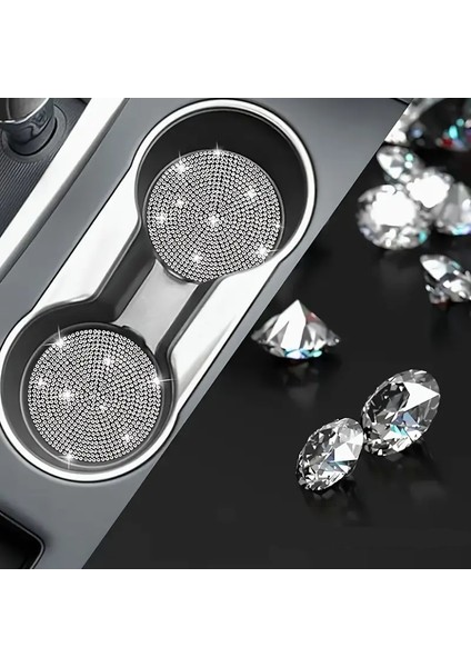 2 Adet Araba Taşlı Parıltılı Bardak Altlığı Araba Aksesuar fiyatları