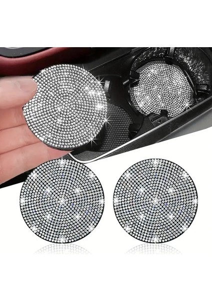 2 Adet Araba Taşlı Parıltılı Bardak Altlığı Araba Aksesuar fırsatları