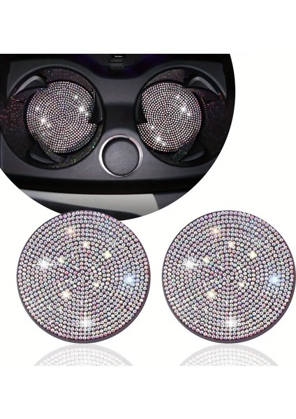 2 Adet Araba Taşlı Parıltılı Bardak Altlığı Araba Aksesuar indirimleri
