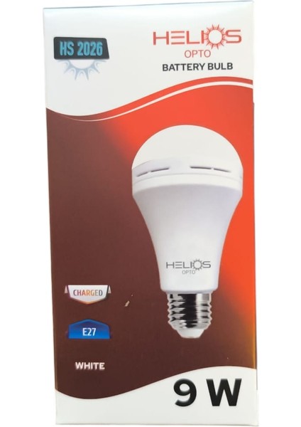 9 Watt Şarjlı (Bataryalı) Beyaz LED Ampul