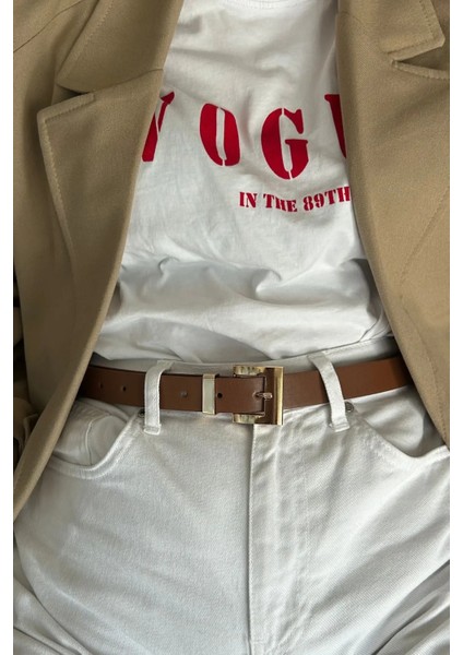 Luciana Gold Tokalı Kadın Kemer