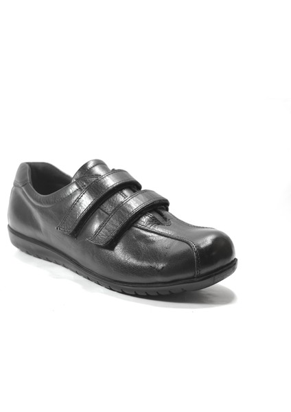 3422 Hakiki Deri Cırtlı Siyah Ortopedik Casual Günlük Kadın Ayakkabı fiyatları