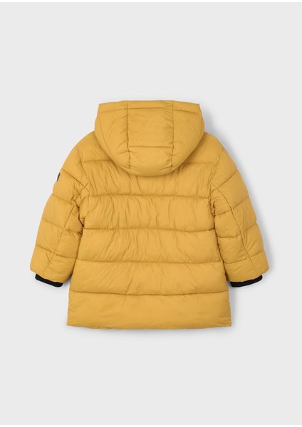 Erkek Çocuk Kapüşonlu Uzun Şişme Dolgulu Mont 4422 Sarı modelleri