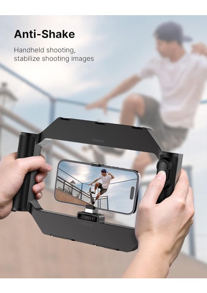 Xiaomi 15 Uyumlu U-Rig Akıllı Telefon Video Rig Işıklı, Ayarlanabilir 4-7 Inç modelleri