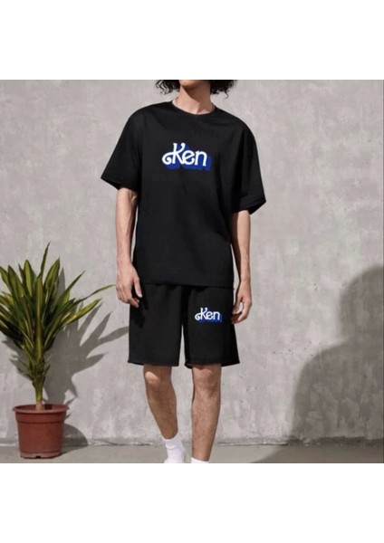 Erkek Baskılı Ikili Şort Takım Iyah