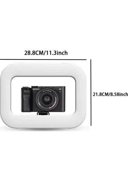 iPhone 13 Uyumlu U-Rig Akıllı Telefon Video Rig Işıklı, Ayarlanabilir 4-7 Inç