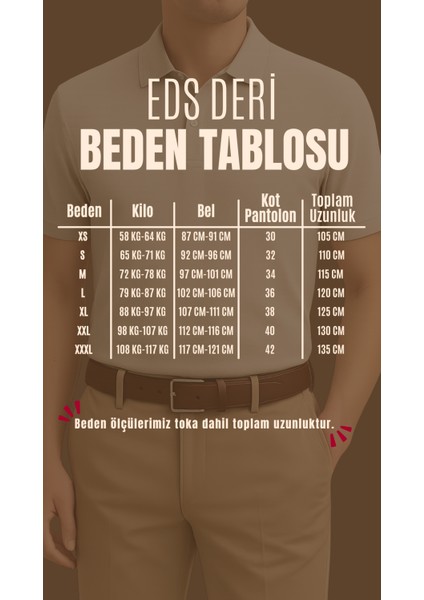 Hakiki Deri Spor Erkek Kemer