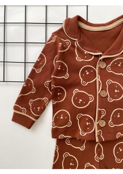 Dolaşkids Ayıcık Desenli %100 Pamuk Bebek Pijama Takımı fiyatları