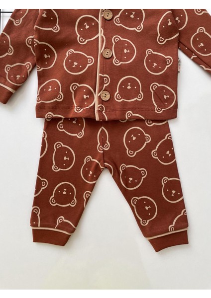 Dolaşkids Ayıcık Desenli %100 Pamuk Bebek Pijama Takımı modelleri
