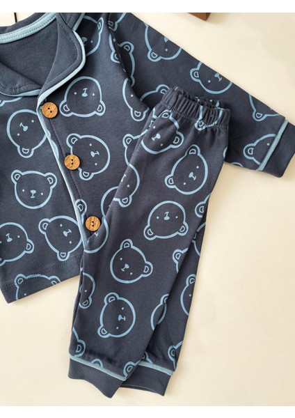 Dolaşkids Ayıcık Desenli %100 Pamuk Bebek Pijama Takımı fırsatları
