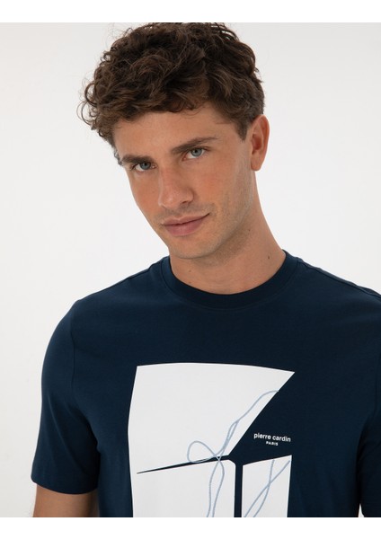 Erkek Lacivert Regular Fit Tişört 50302576-VR033 fiyatları