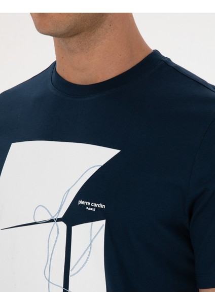 Erkek Lacivert Regular Fit Tişört 50302576-VR033