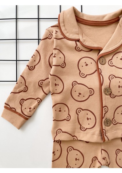 Dolaşkids Ayıcık Desenli %100 Pamuk Bebek Pijama Takımı fiyatları