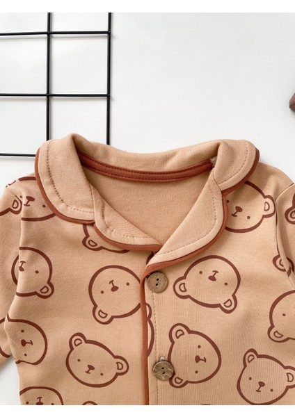 Dolaşkids Ayıcık Desenli %100 Pamuk Bebek Pijama Takımı modelleri