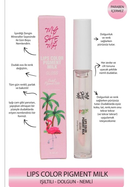 Lip Gloss Dudak Pigment Sütü Vücut Isısına Göre Renk Değiştiren Sihirli Gloss 8 ml 2 Adet fiyatları