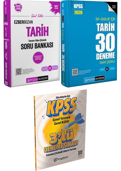 2026 Kpss Ezberbozan Tarih Soru 30 Deneme - 3 Deneme